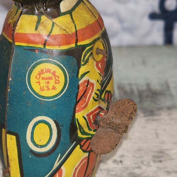 Vintage RARE MISPRINT 1920s Clown Tin Toy in Working Order - Picture 7 of 8